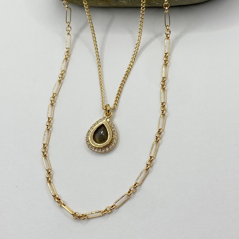 NEW FP x Luna Norte Tigers Eye Layering Necklace Set - Picture 6 of 10